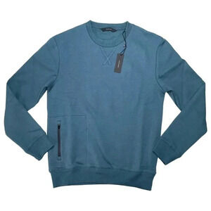 Natori Bagani Fleece Side Zip Classic Fit Crewneck Mens Sweatshirt Small